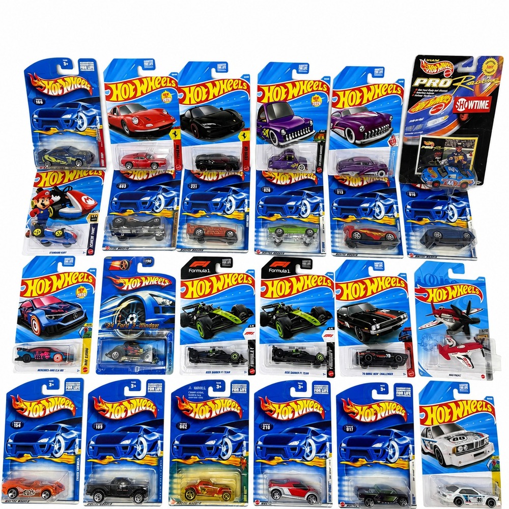 Hot Wheels Lot of 24 Sealed Ferrari Honda Civic Mario Kart Formula 1 BMW